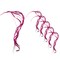 5 Pack 48" Pick with Rose Red Streamer Picks with Glitter Enhancements